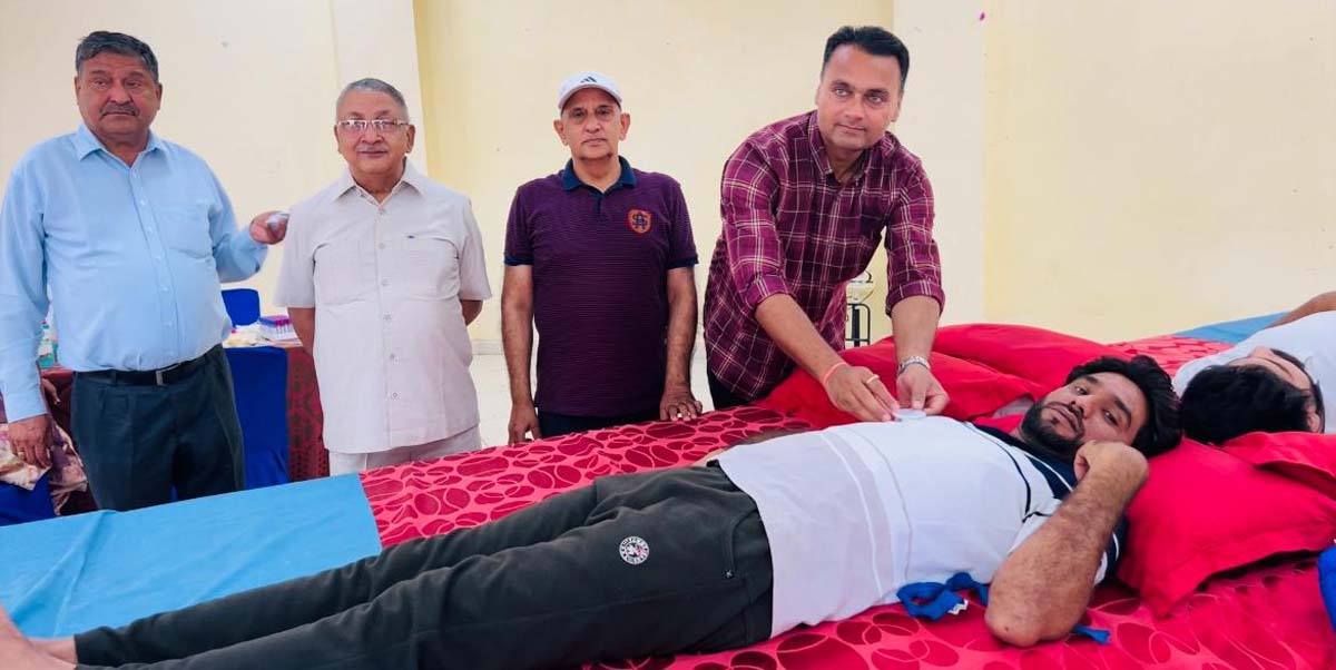 Fourth blood donation camp organized at Bahlolpur